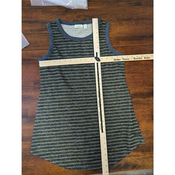 LOGO Lounge Green and Blue Stripped Sleeveless Women's Size Small - Picture 6 of 6